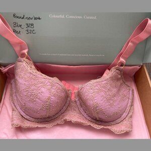 Dora Larsen Nora Lace Balconette Bra NWT